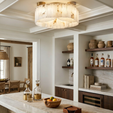 Alabaster Modern Brass Ceiling Lamp