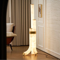 Alabaster Tube Floor Lamp