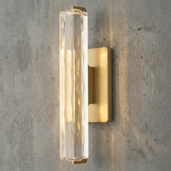 Audubonne Minimalist Crystal Column Sconce