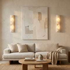 Faceted Alabaster Wall Sconce