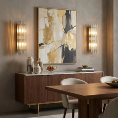 Rectangular Glass Panel Wall Sconce