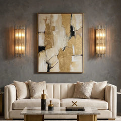 Rectangular Glass Panel Wall Sconce