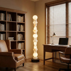 Stacked Alabaster Orb Floor Lamp