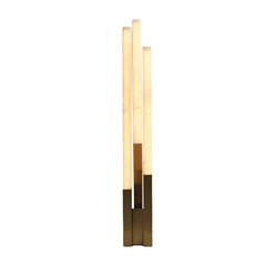 Staggered Natural Alabaster Pillar Floor Lamp