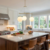 Triple Glass Orb Pendant Lamp