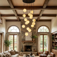 Alabaster Cluster Balls Chandelier
