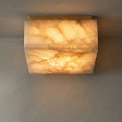 Alabaster Riviera Square Ceiling Lamp