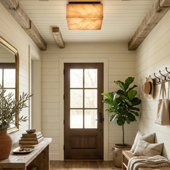 Alabaster Riviera Square Ceiling Lamp