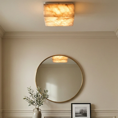 Alabaster Riviera Square Ceiling Lamp