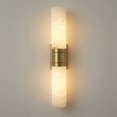 Linear Alabaster Dual Cylinder Light