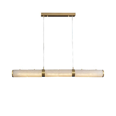 Linear Tubular Alabaster Pendant Light