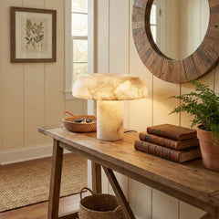 Mushroom Type Alabaster Table Lamp