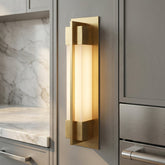 Rectangular Brass Resin LED Wall Lamp