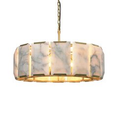 Round Alabaster Calcite Chandelier