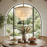 Tiered Natural Alabaster Chandelier