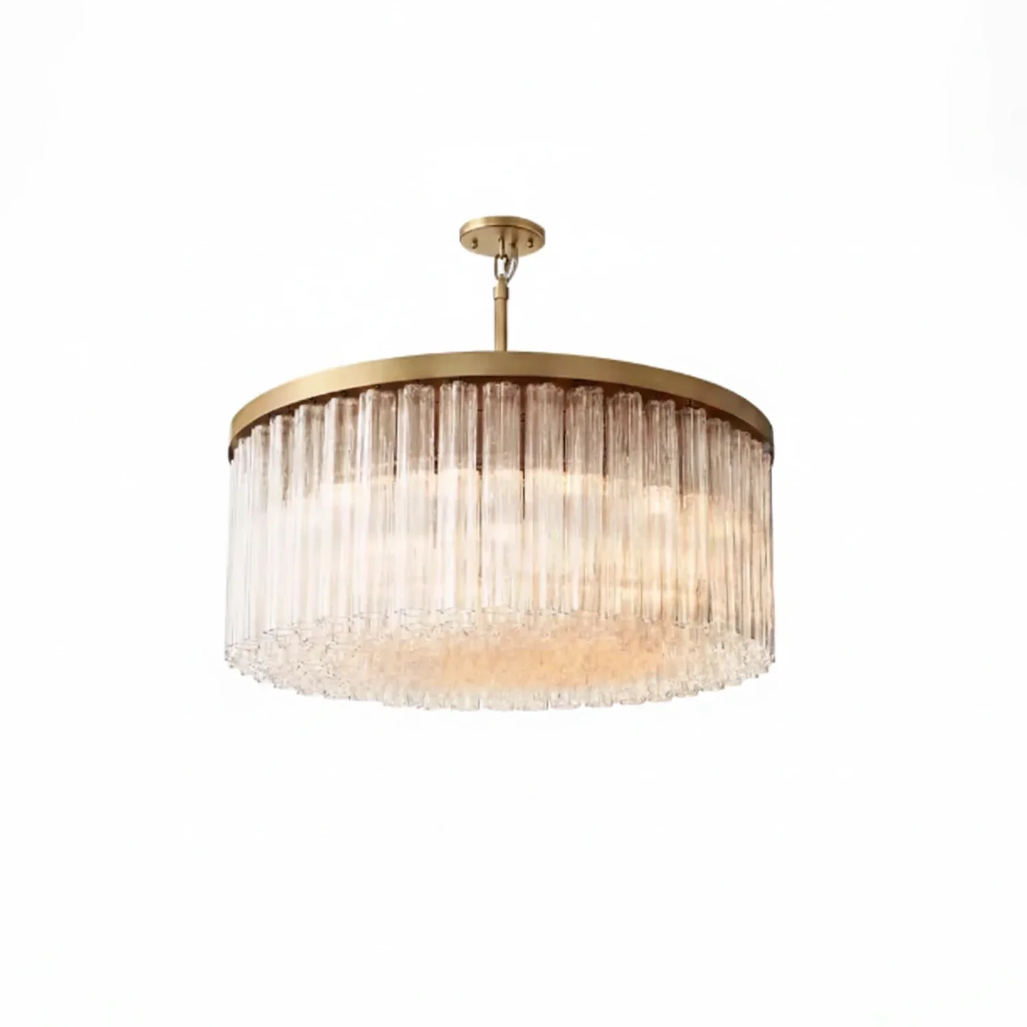Linear Crystal Cascade Chandelier