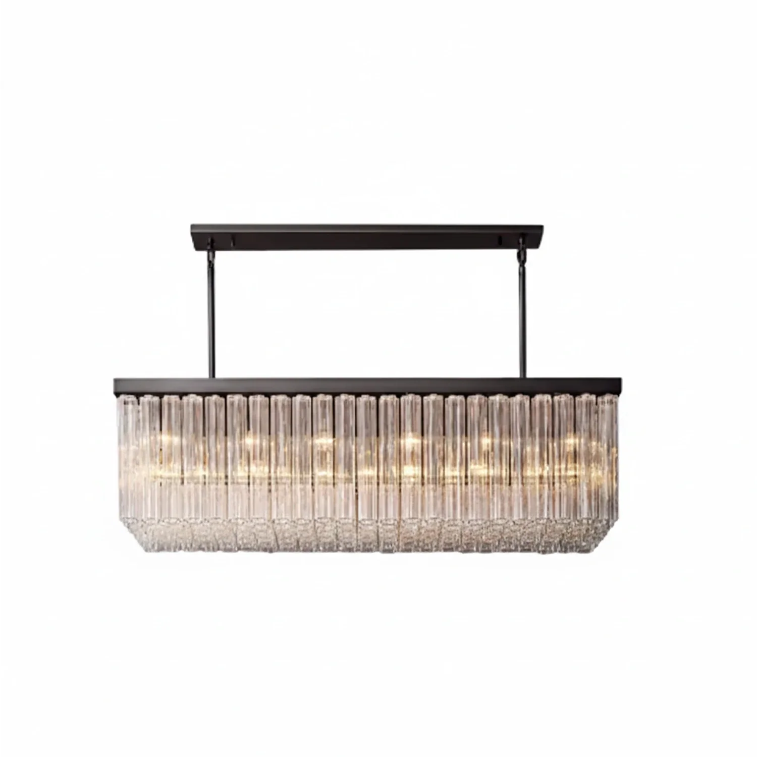 Linear Crystal Cascade Chandelier