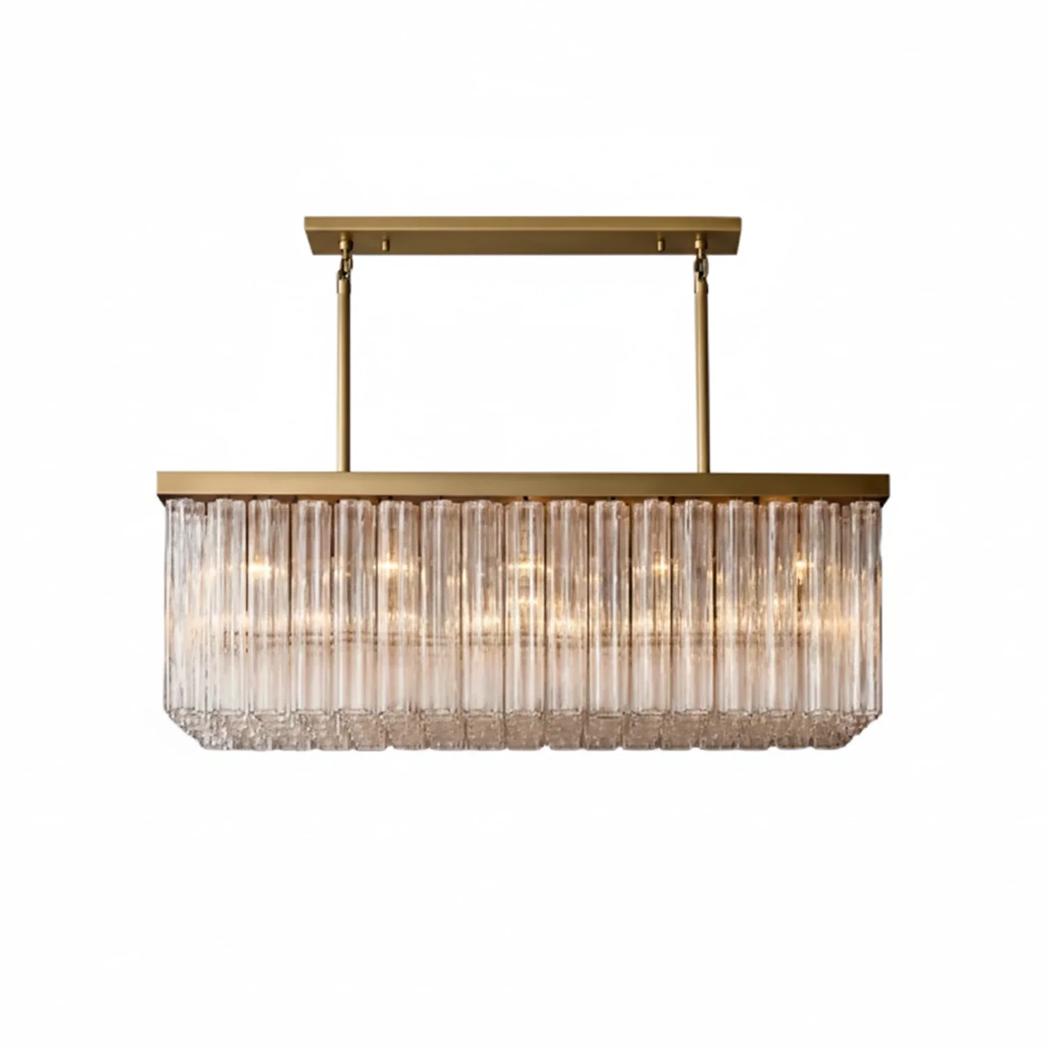 Linear Crystal Cascade Chandelier