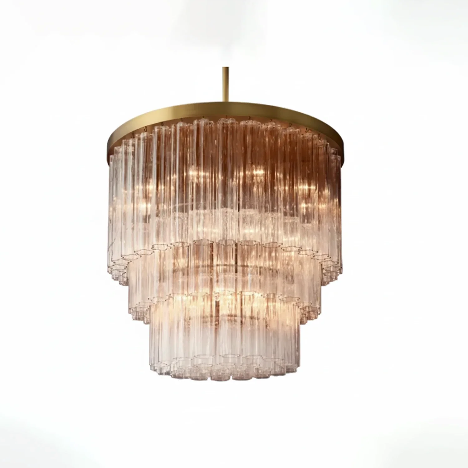 Linear Crystal Cascade Chandelier