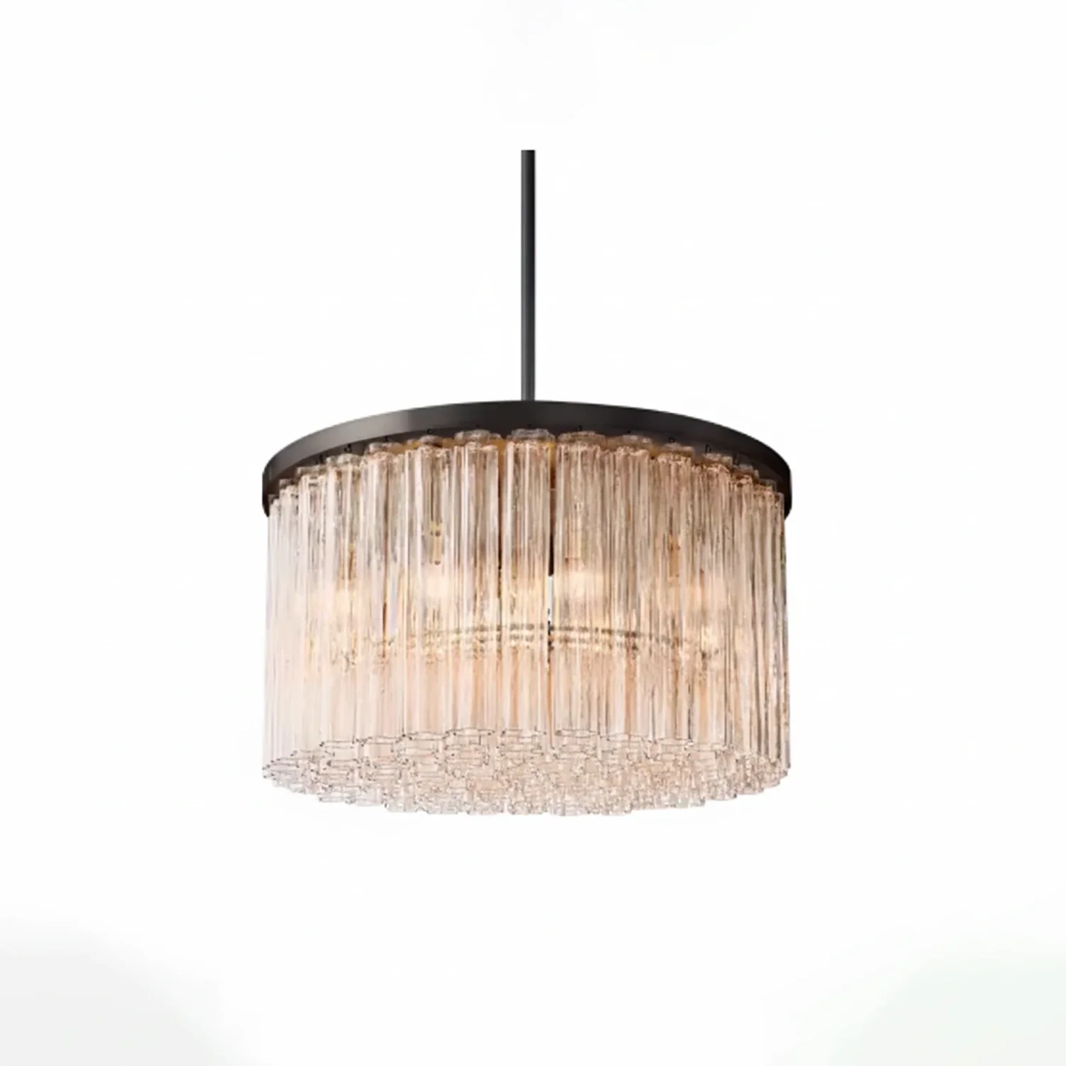Linear Crystal Cascade Chandelier