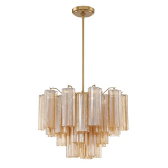 Star Shaped Glass Tube Chandelier