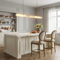 Alabaster Linear Tube Chandelier