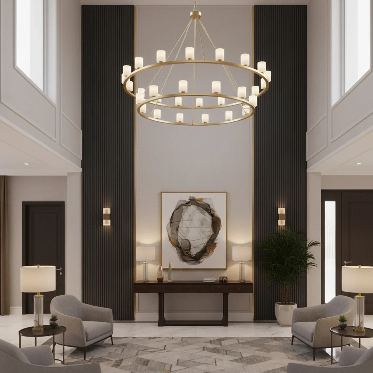 Aragon Light Alabaster Chandelier