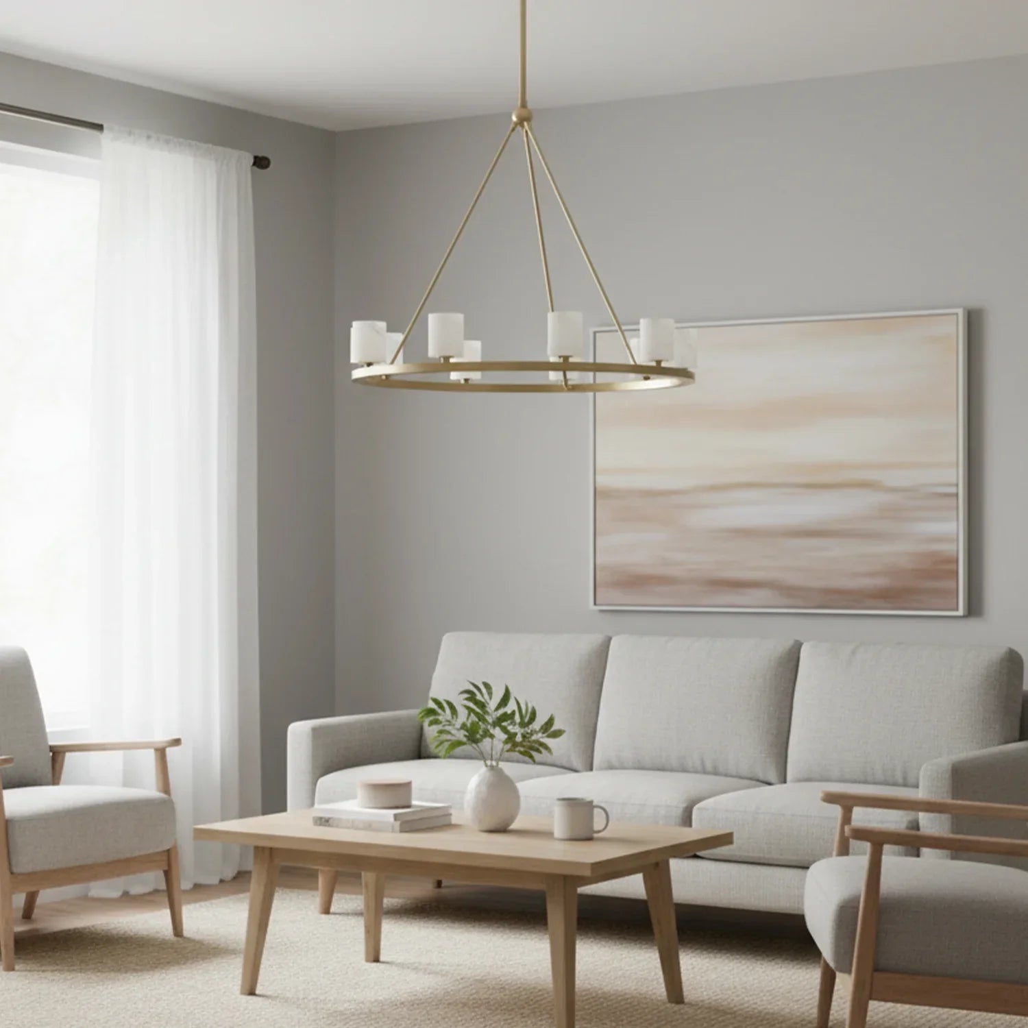 Aragon Light Alabaster Chandelier