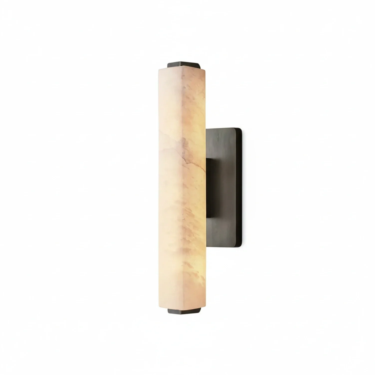 Audon Natural Linear Alabaster Stone Wall Sconce