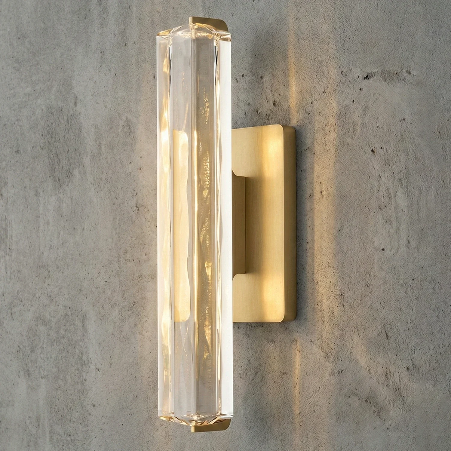 Audubonne Minimalist Crystal Column Sconce