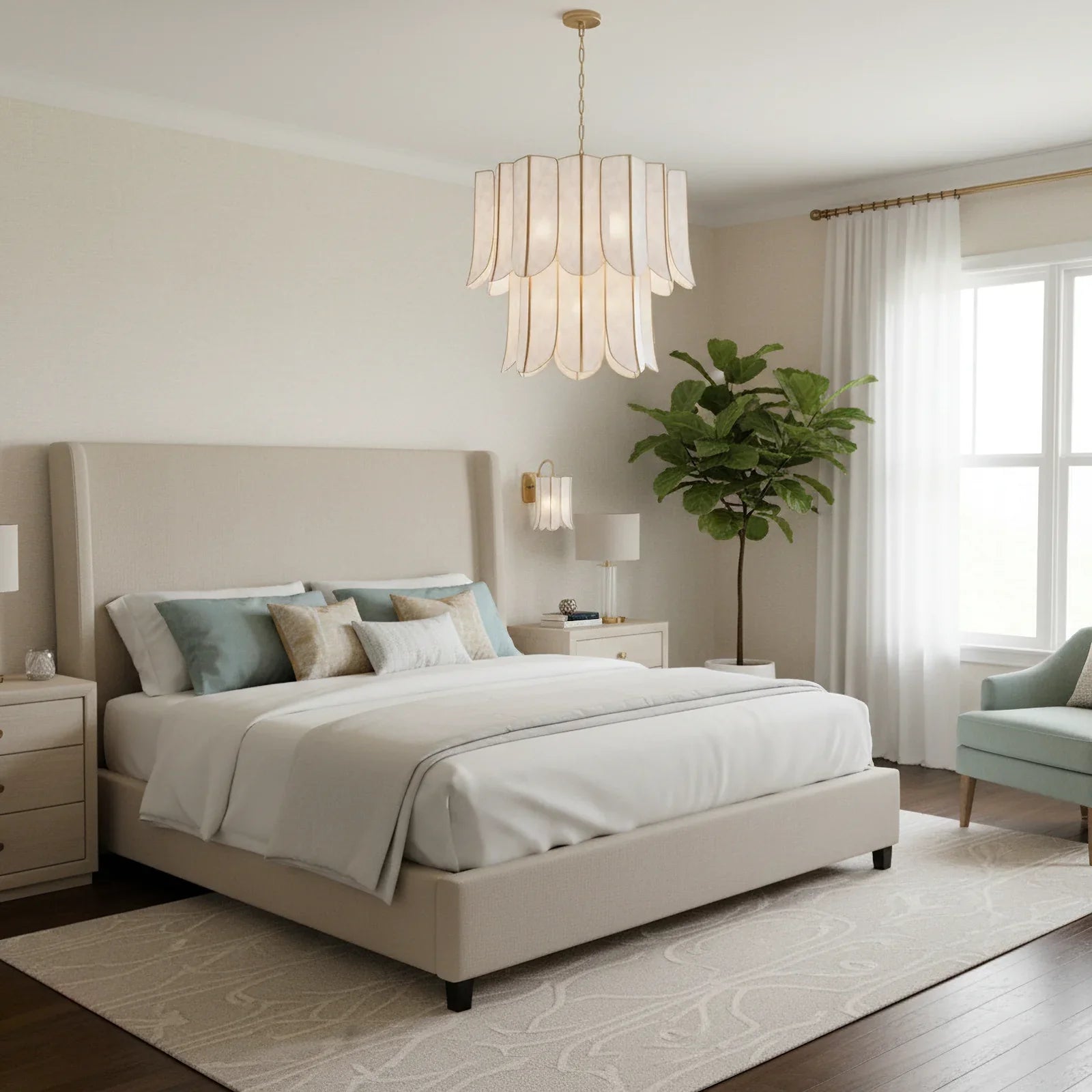 Cartagena Vintage Gold Leaf Chandelier