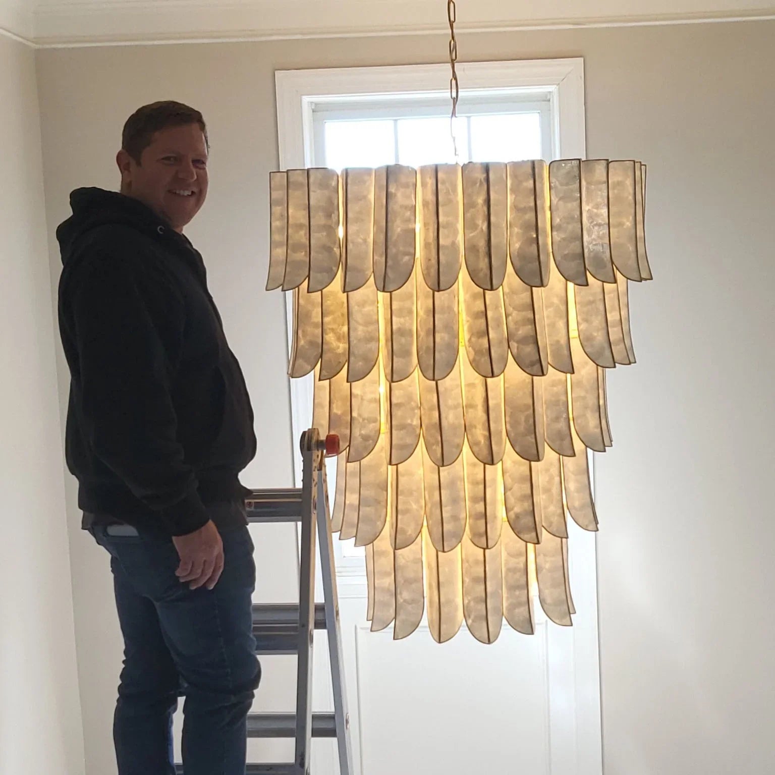 Cartagena Vintage Gold Leaf Chandelier
