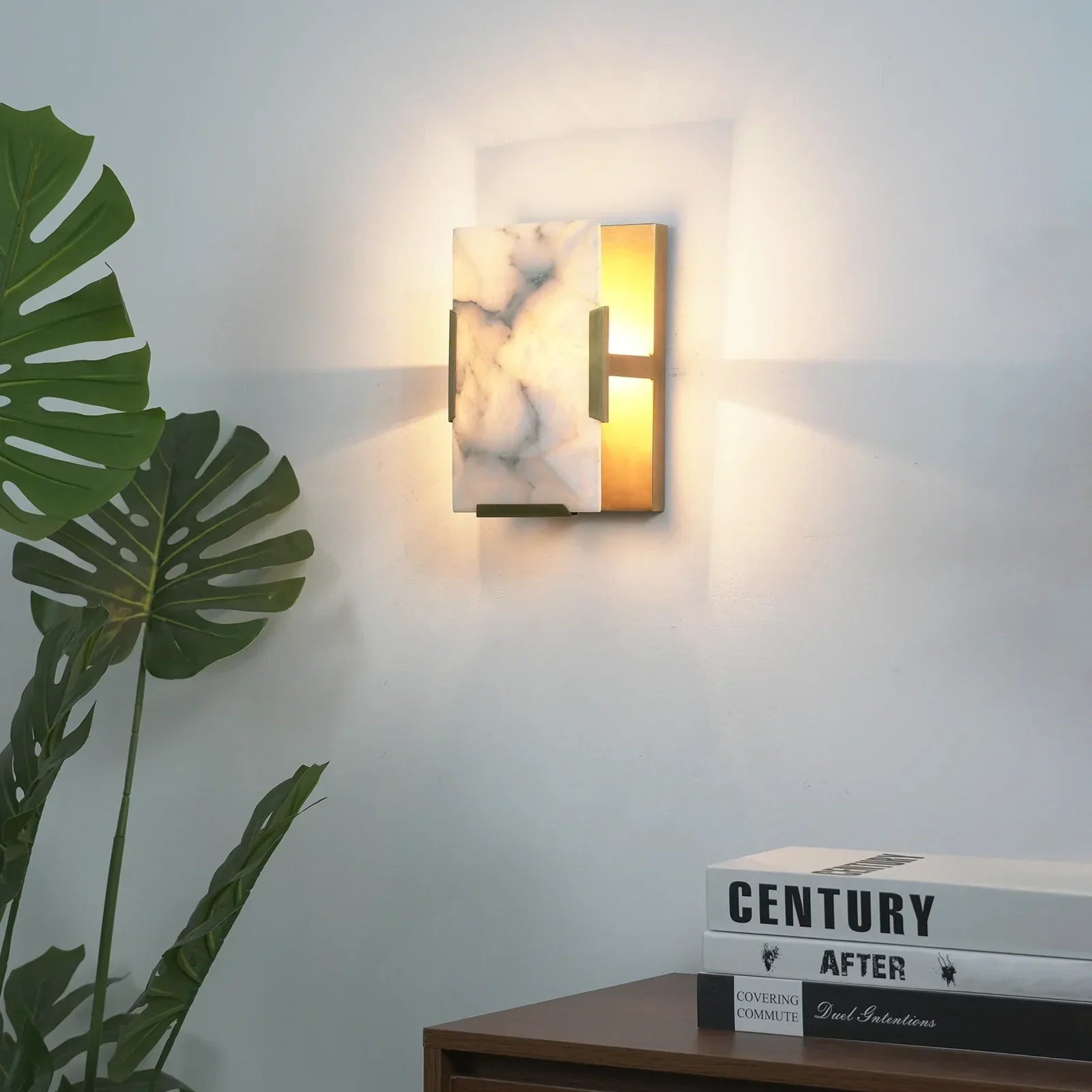 Alabaster Rectangular Wall Lamp