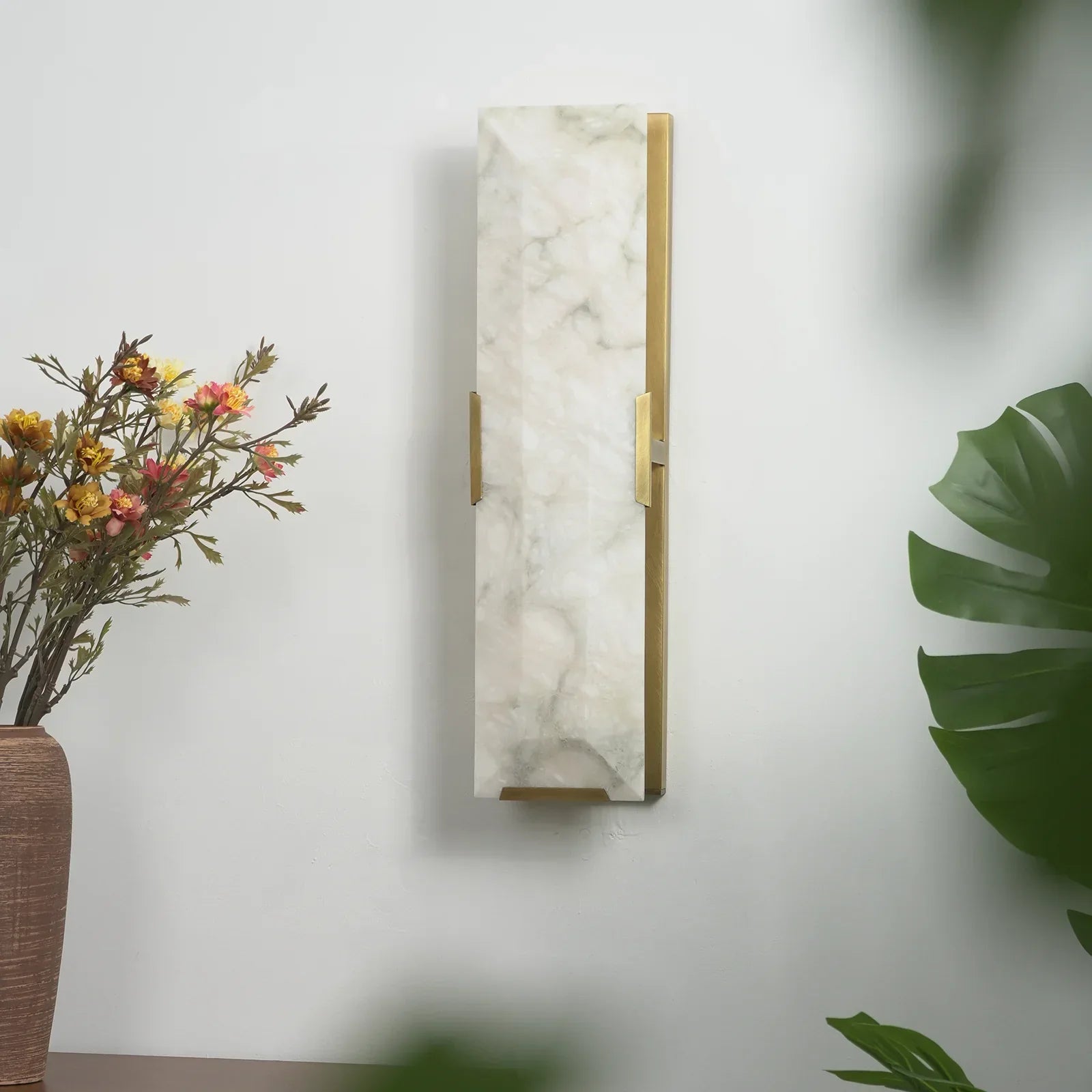 Alabaster Rectangular Wall Lamp