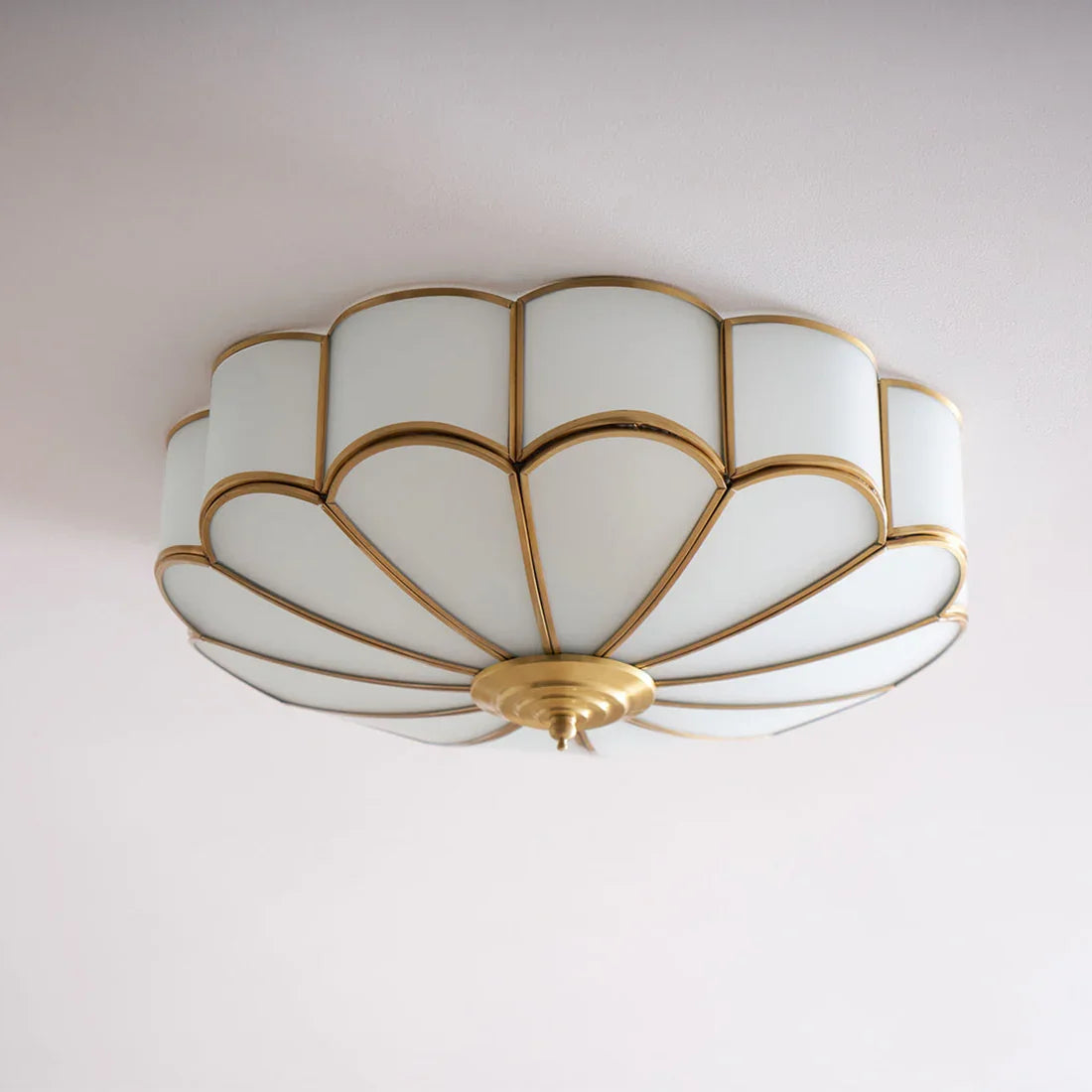 Floral Glass Flush Mount Ceiling Light