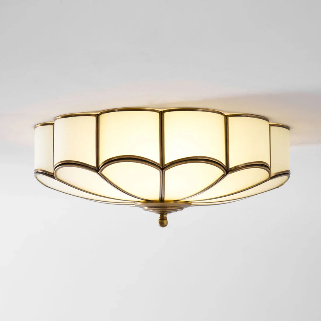Floral Glass Flush Mount Ceiling Light