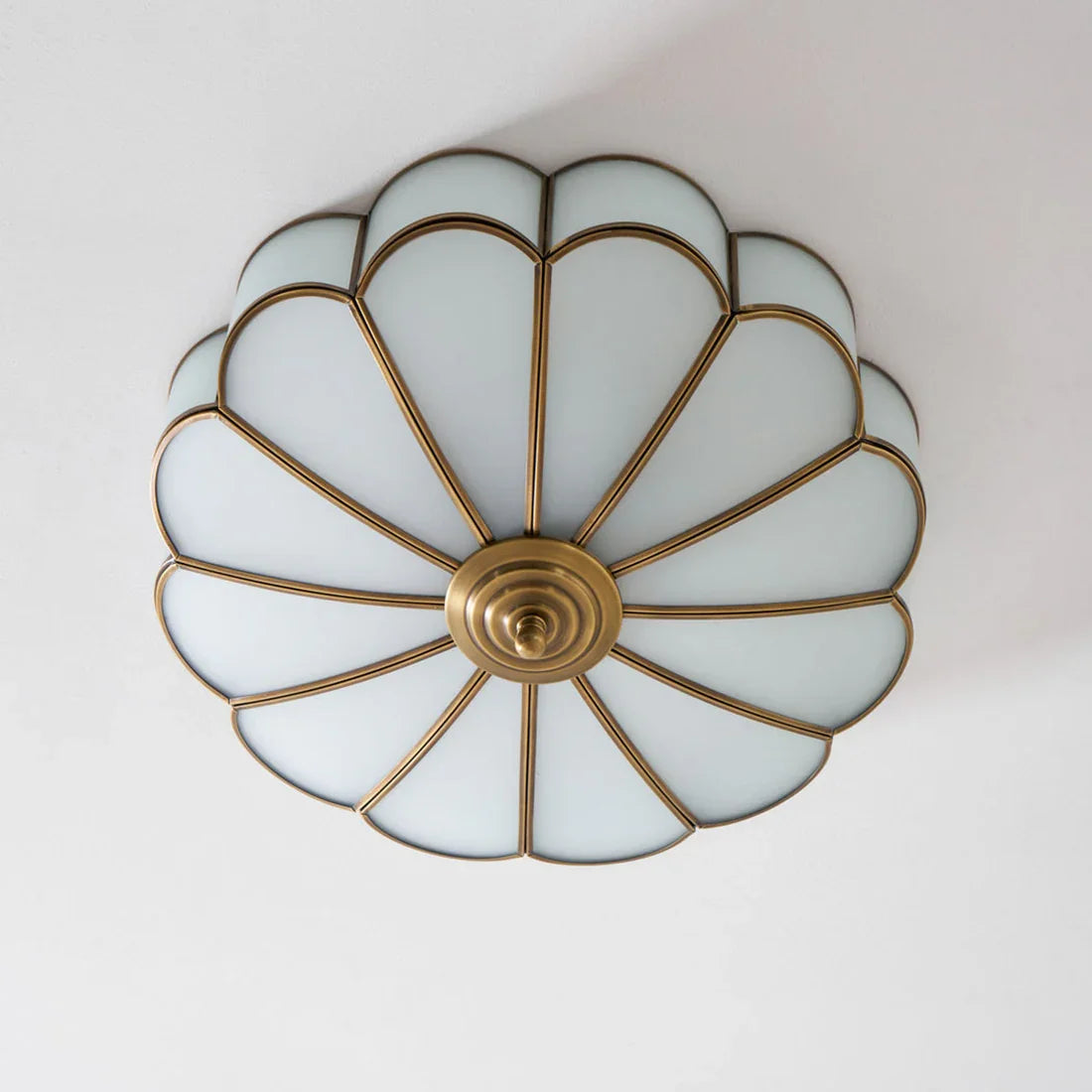 Floral Glass Flush Mount Ceiling Light