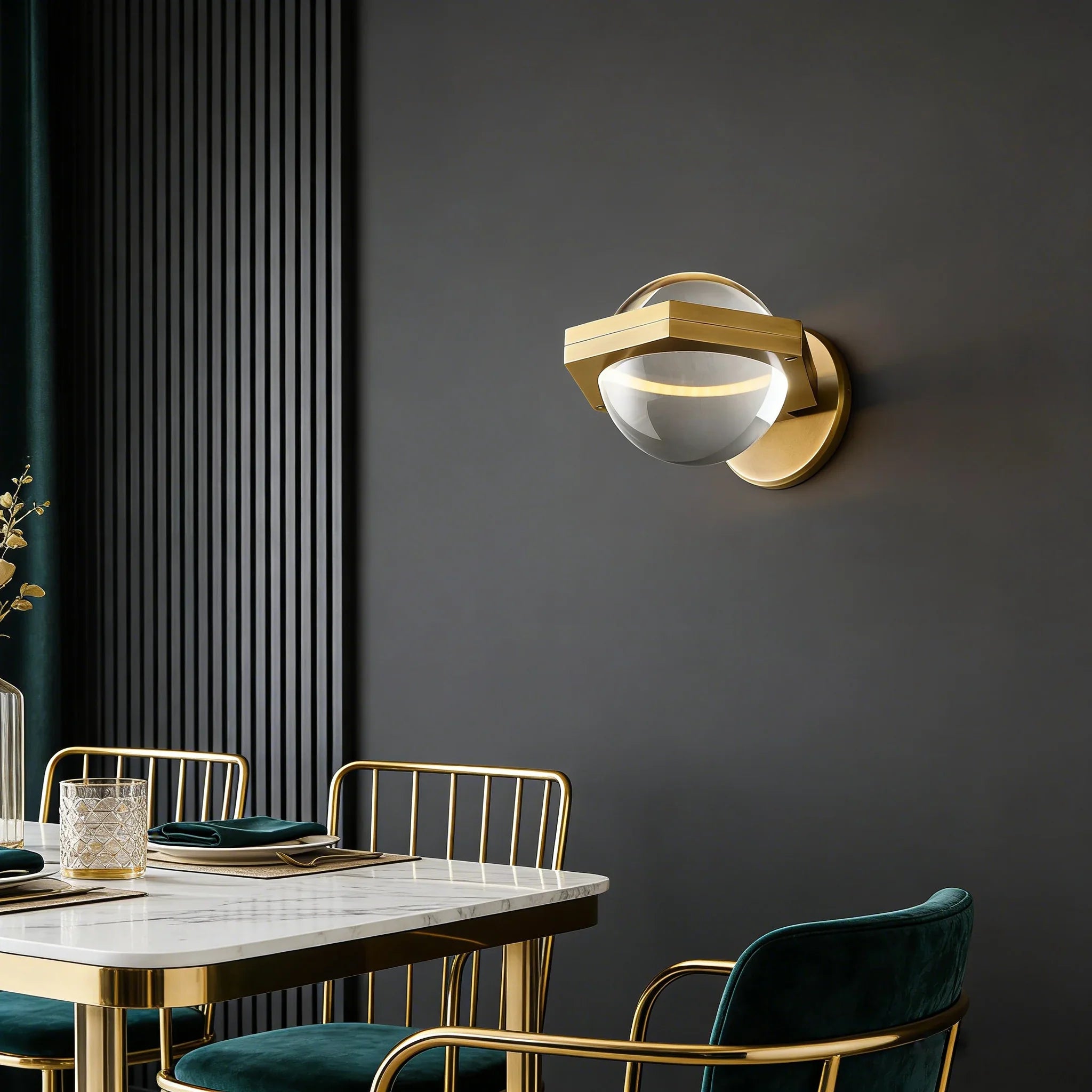 Genius LED Crystal Orb Wall Sconce