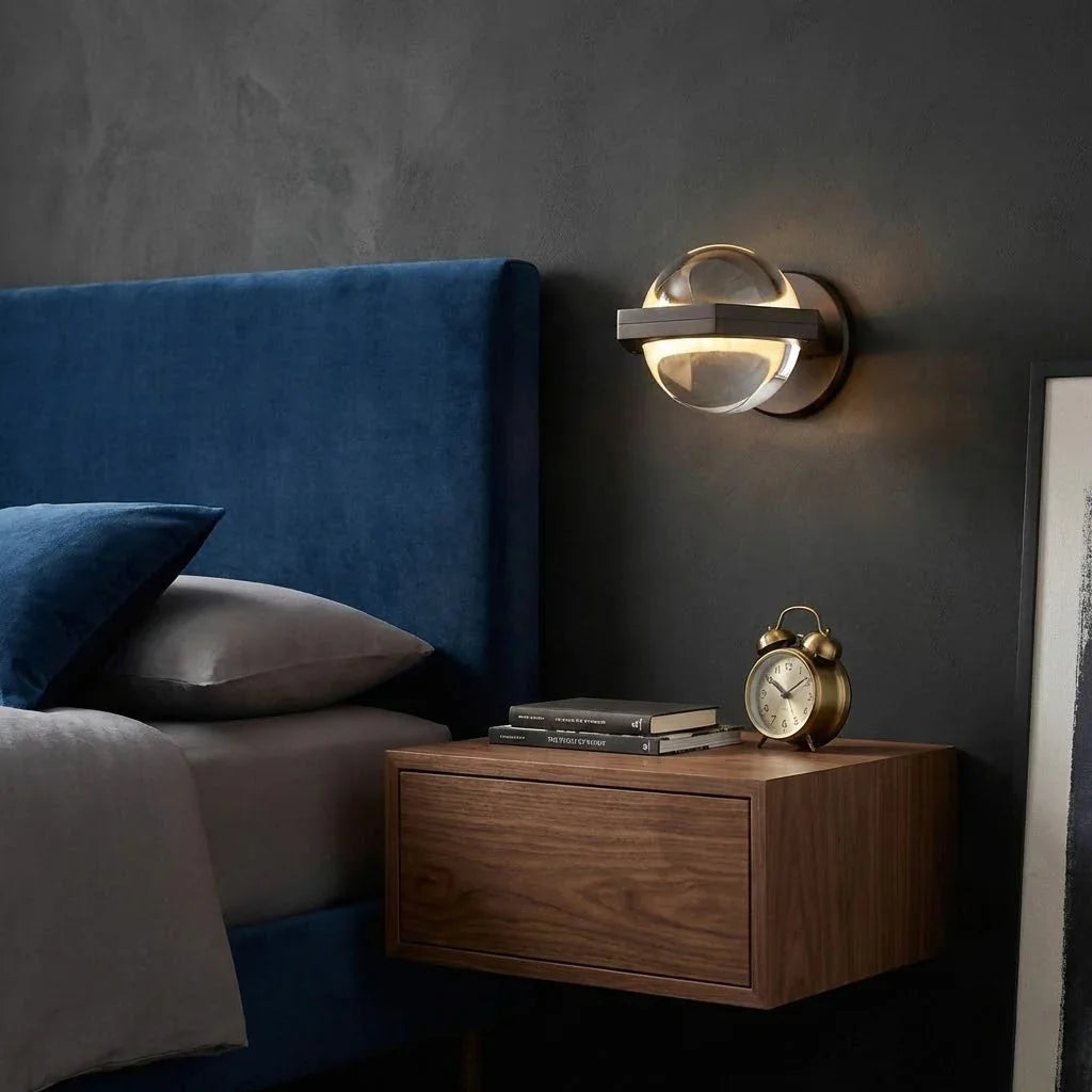 Genius LED Crystal Orb Wall Sconce