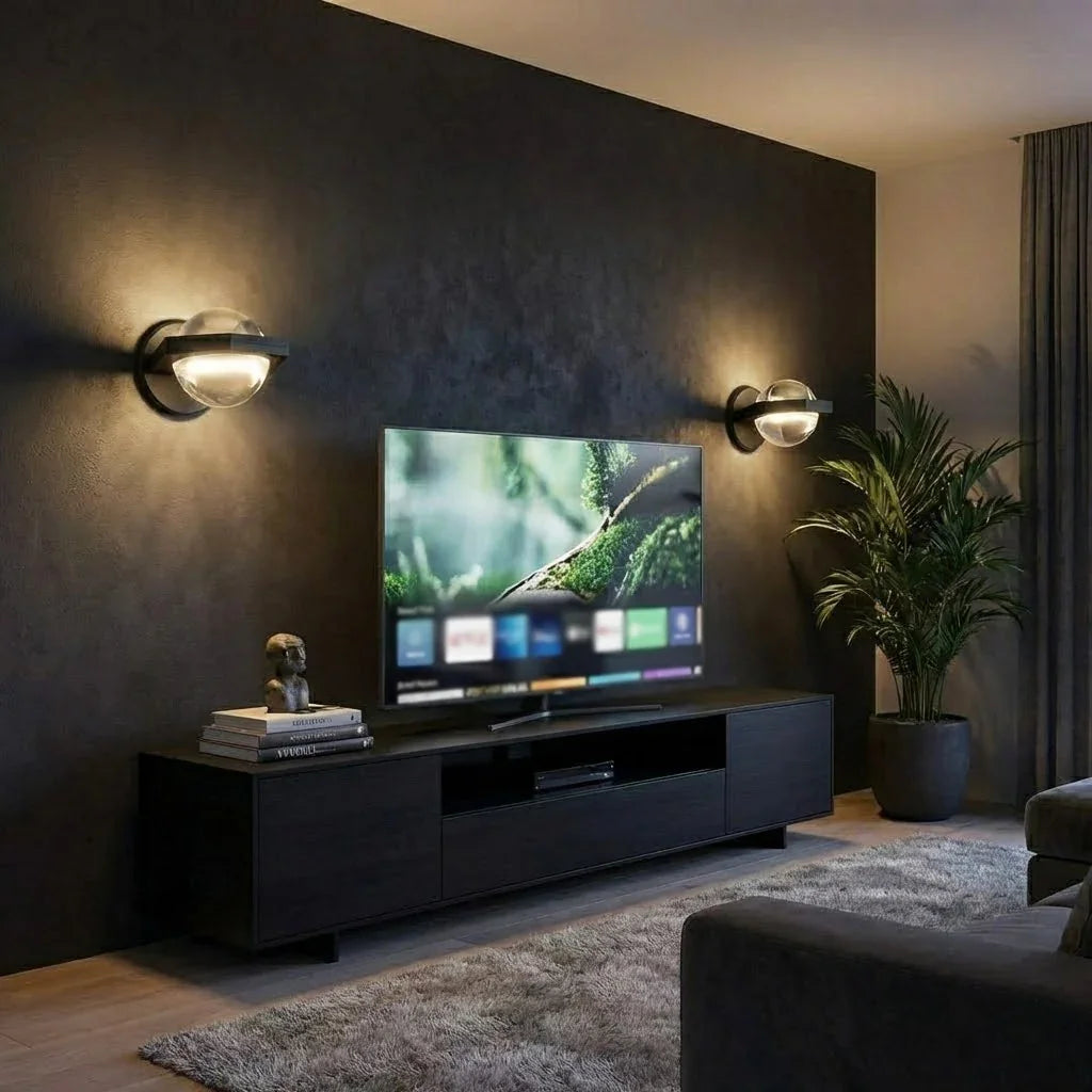 Genius LED Crystal Orb Wall Sconce