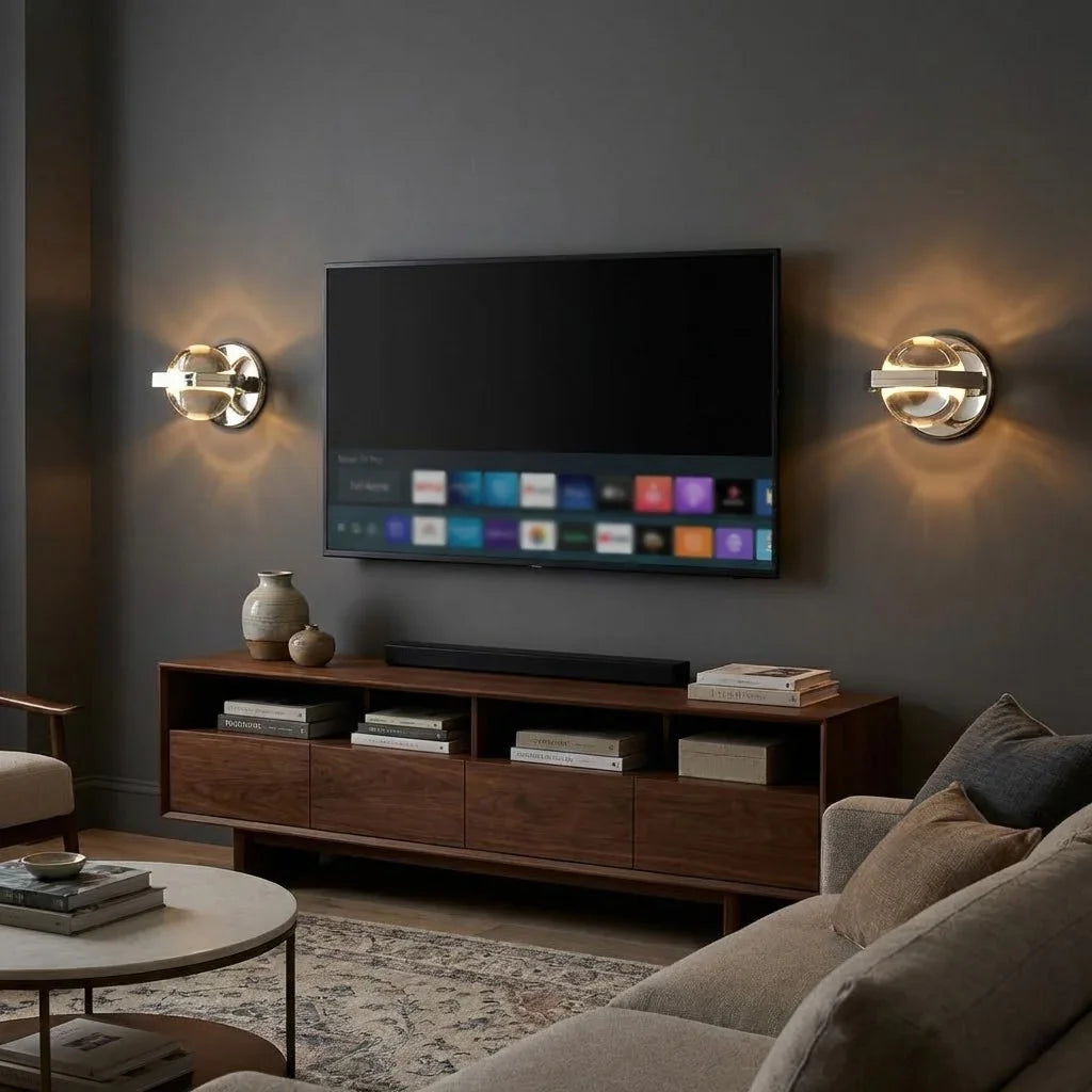 Genius LED Crystal Orb Wall Sconce