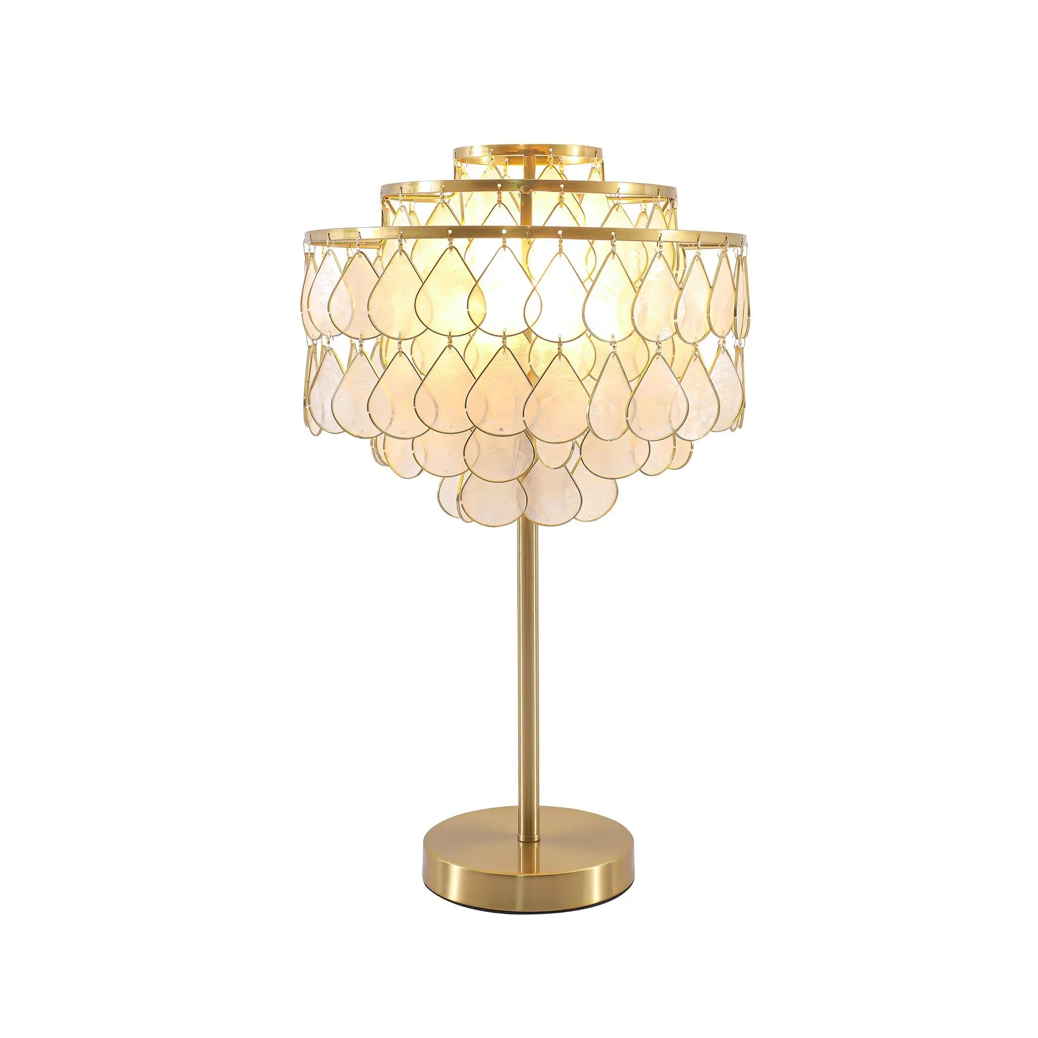 Teardrops Capiz Table Lamp
