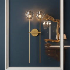 Minimalist Double Crystal Wall Light