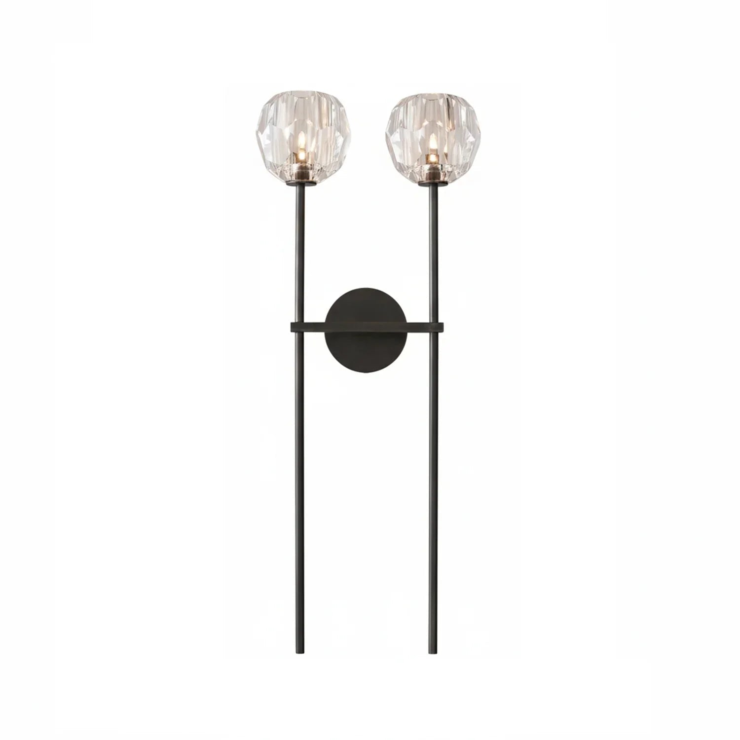 Minimalist Double Crystal Wall Light