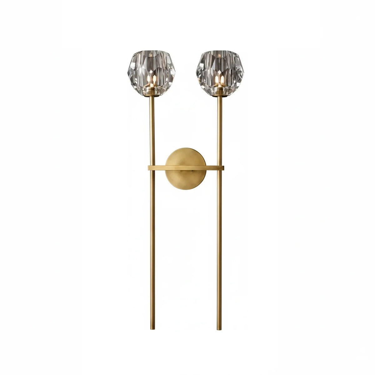 Minimalist Double Crystal Wall Light