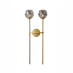 Minimalist Double Crystal Wall Light