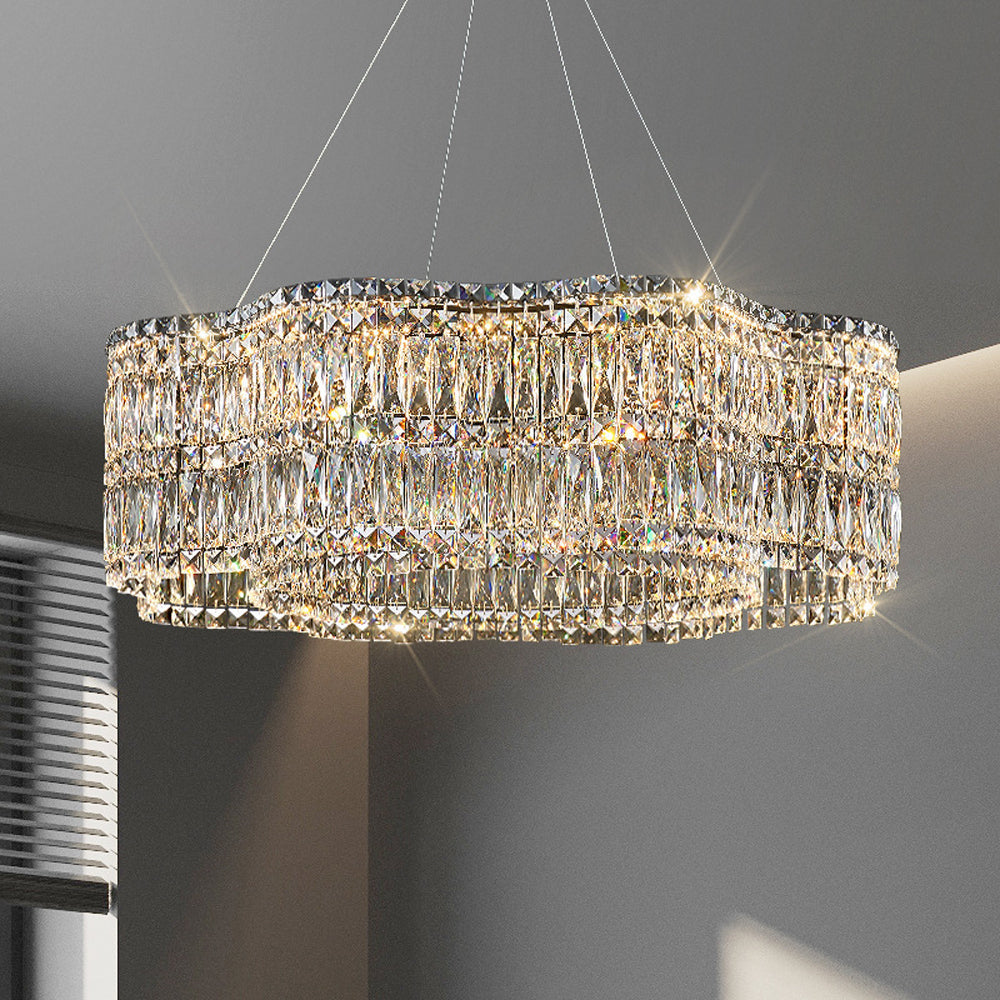 Modern Floral K9 Crystal Chandelier