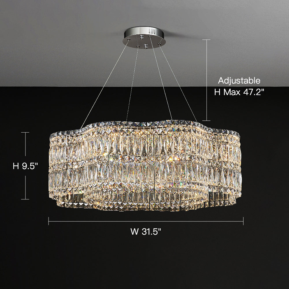 Modern Floral K9 Crystal Chandelier