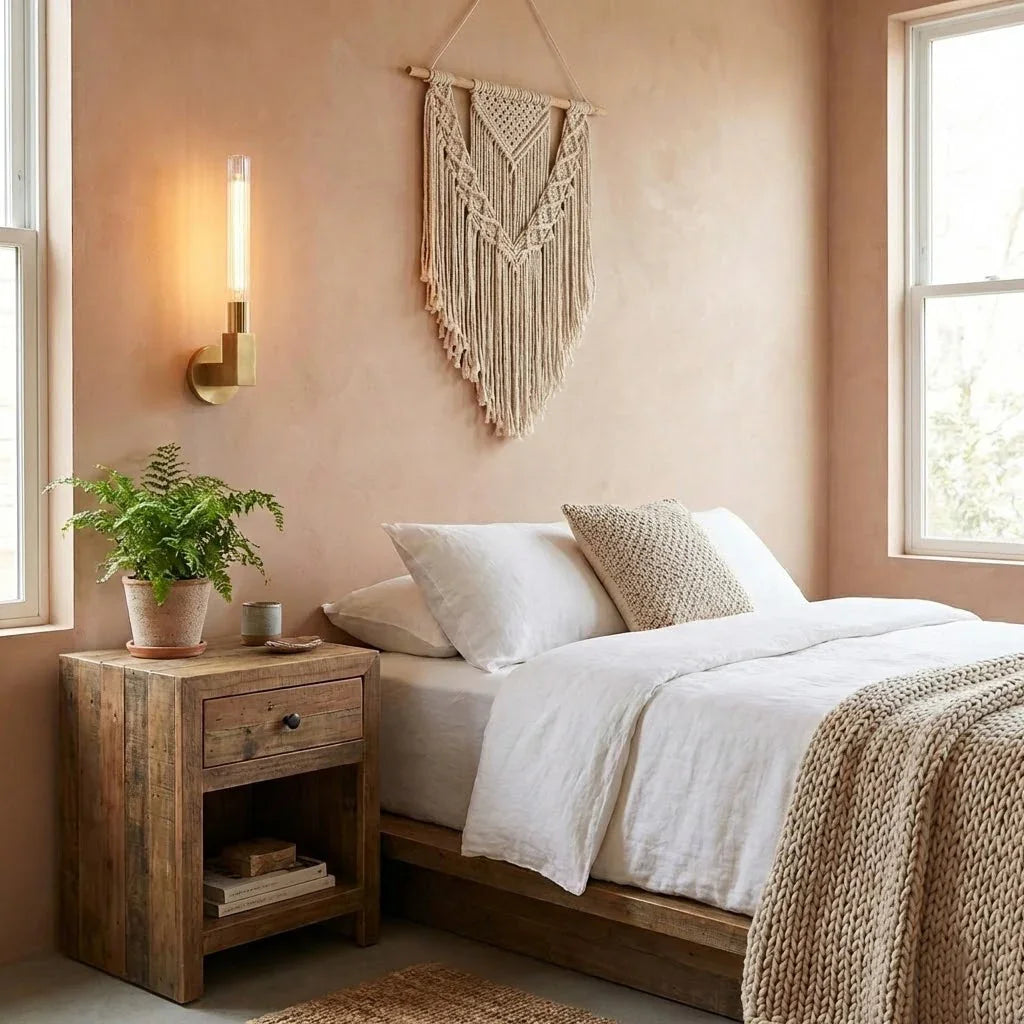 Modern Linear Brass & Glass Wall Light