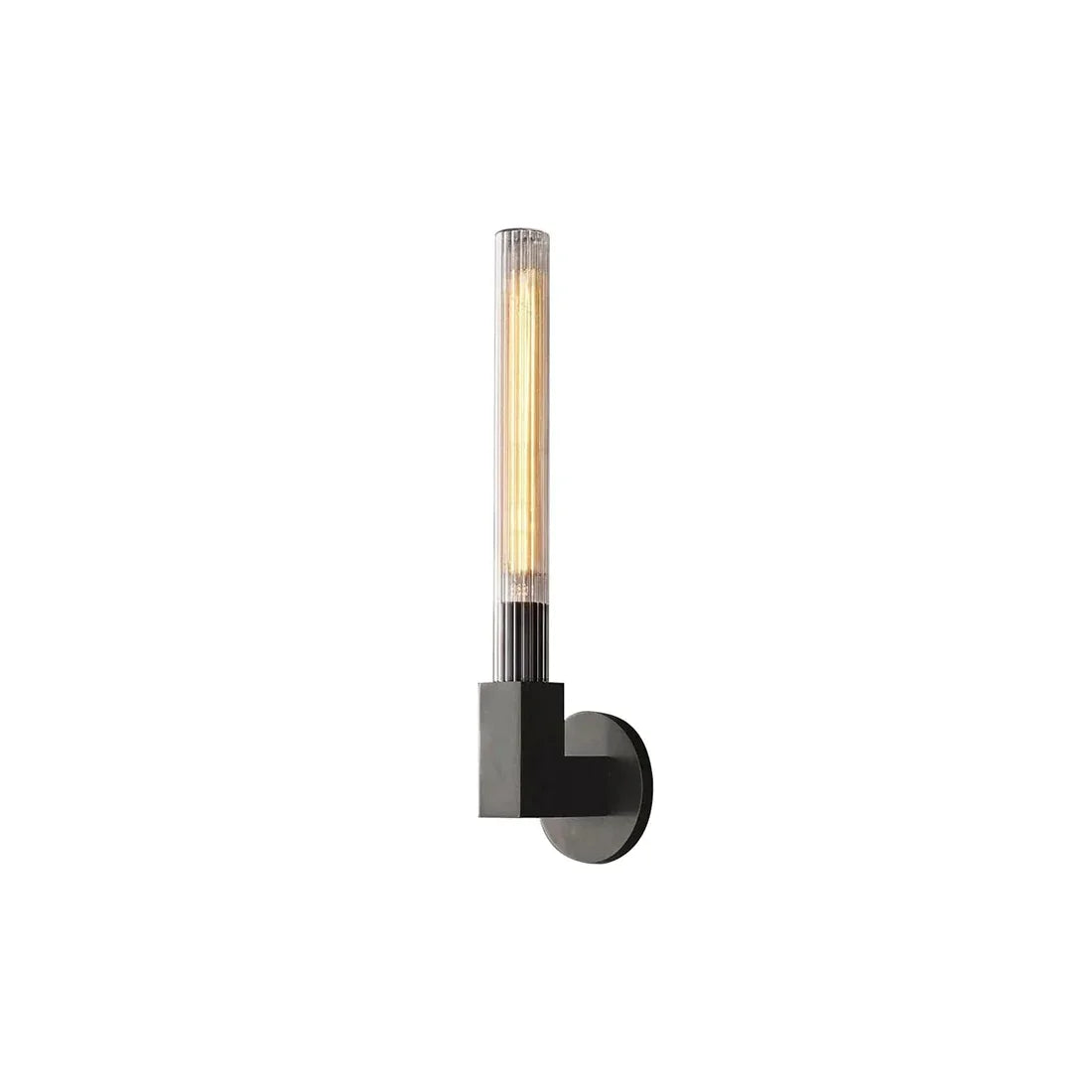 Modern Linear Brass & Glass Wall Light